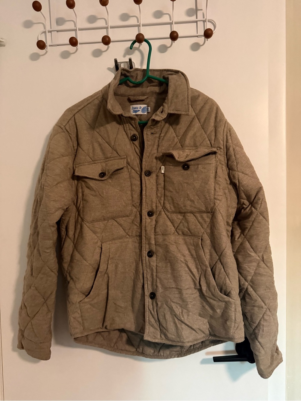 Wellen Seawool Bubble Shirt Jacket Mens Medium Quilted
